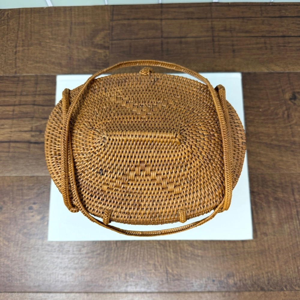 Handwoven Balinese Ata Grass Basket Purse - Vintage-Inspired - Picture 9 of 16